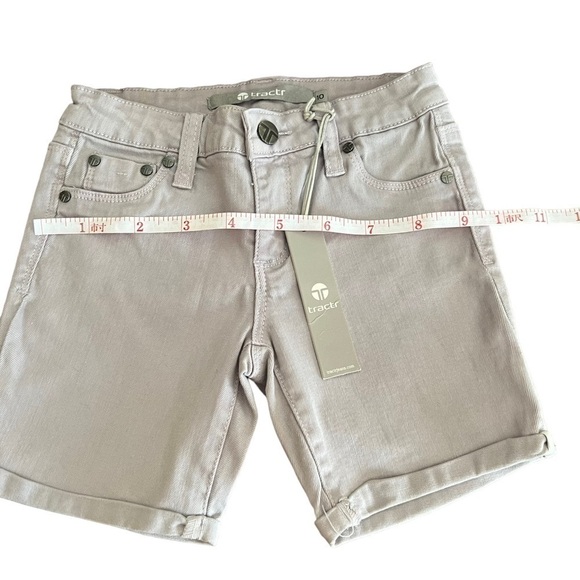 NWT Tractr- Girls Short Jeans Denim- Gray. Size 10 - Picture 5 of 6